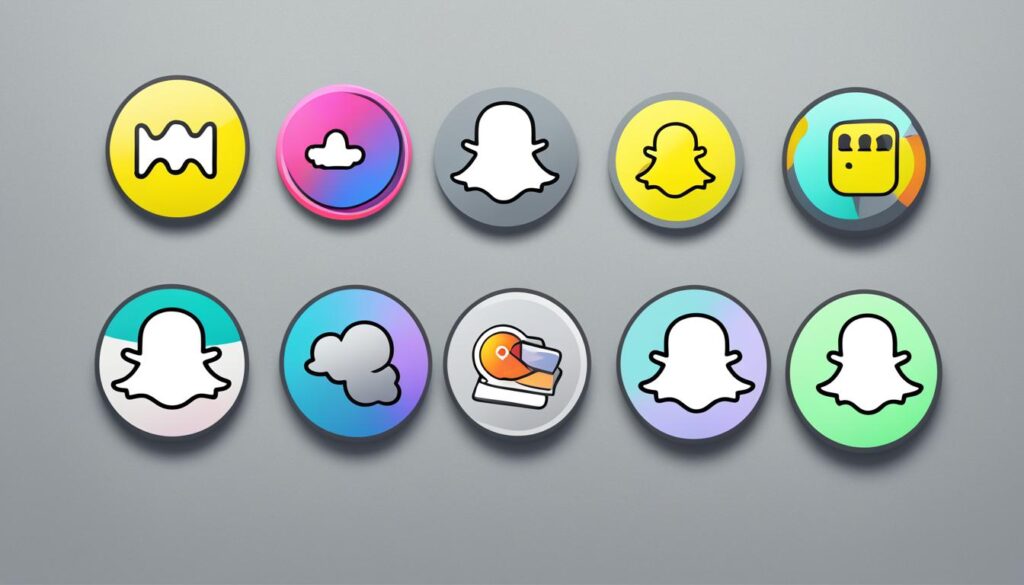 Snapchat icons and symbols